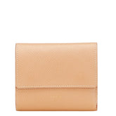 セリーヌ スモール トリフォールドウォレット 三つ折り財布 ベージュ レザー レディース CELINE 【中古】